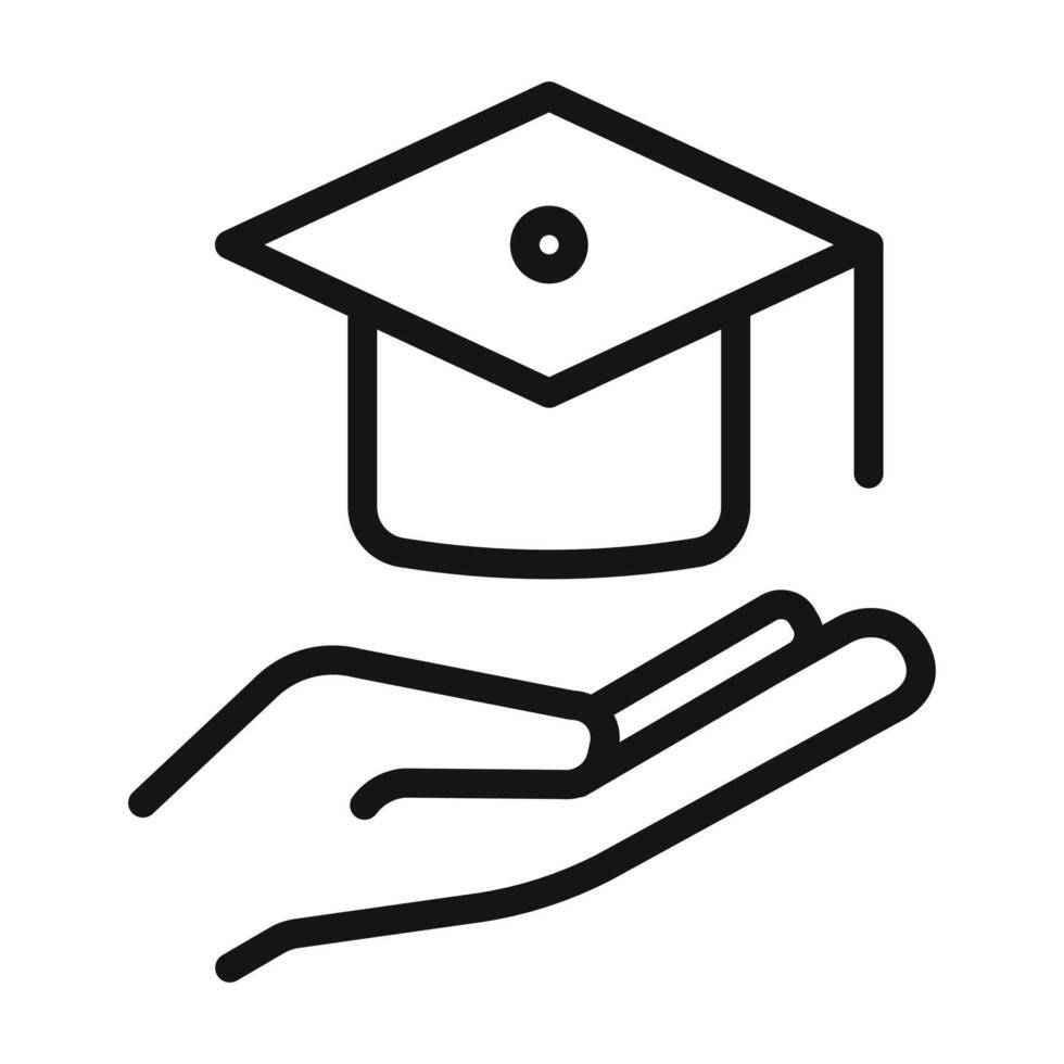 Accessible or free education Symbol mark in filled style vector