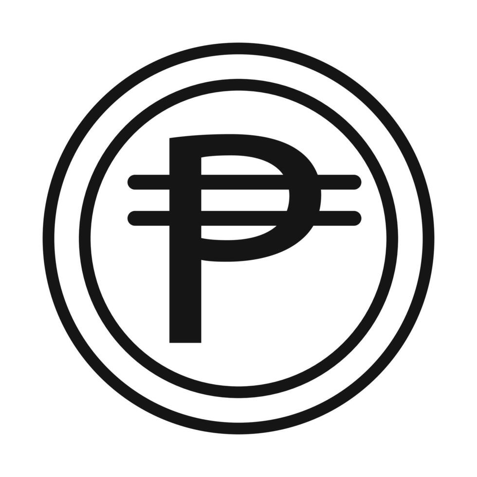 Cuba peso Symbol mark in filled style vector