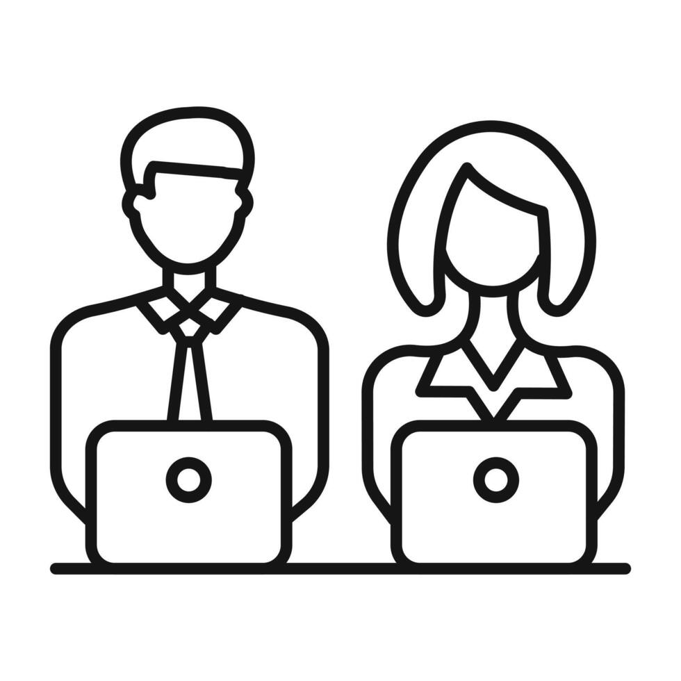 Coworking Symbol mark in filled style vector