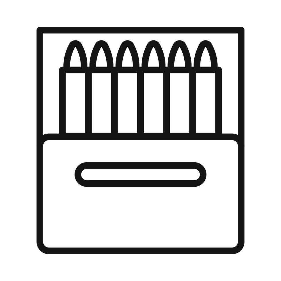 Crayons Symbol mark in filled style vector