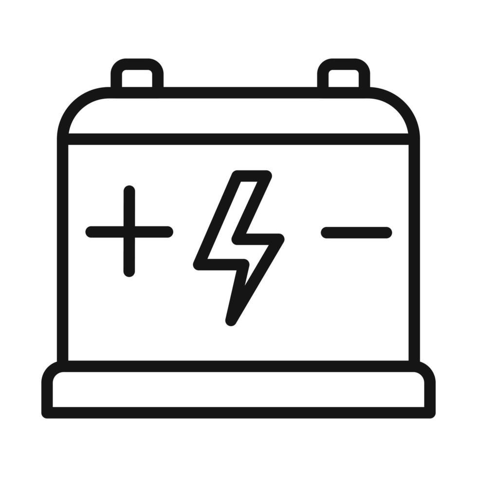 Car battery Symbol mark in filled style vector