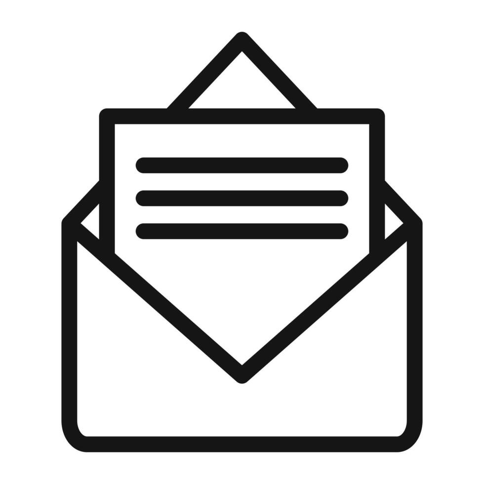 Mail message Symbol mark in filled style vector