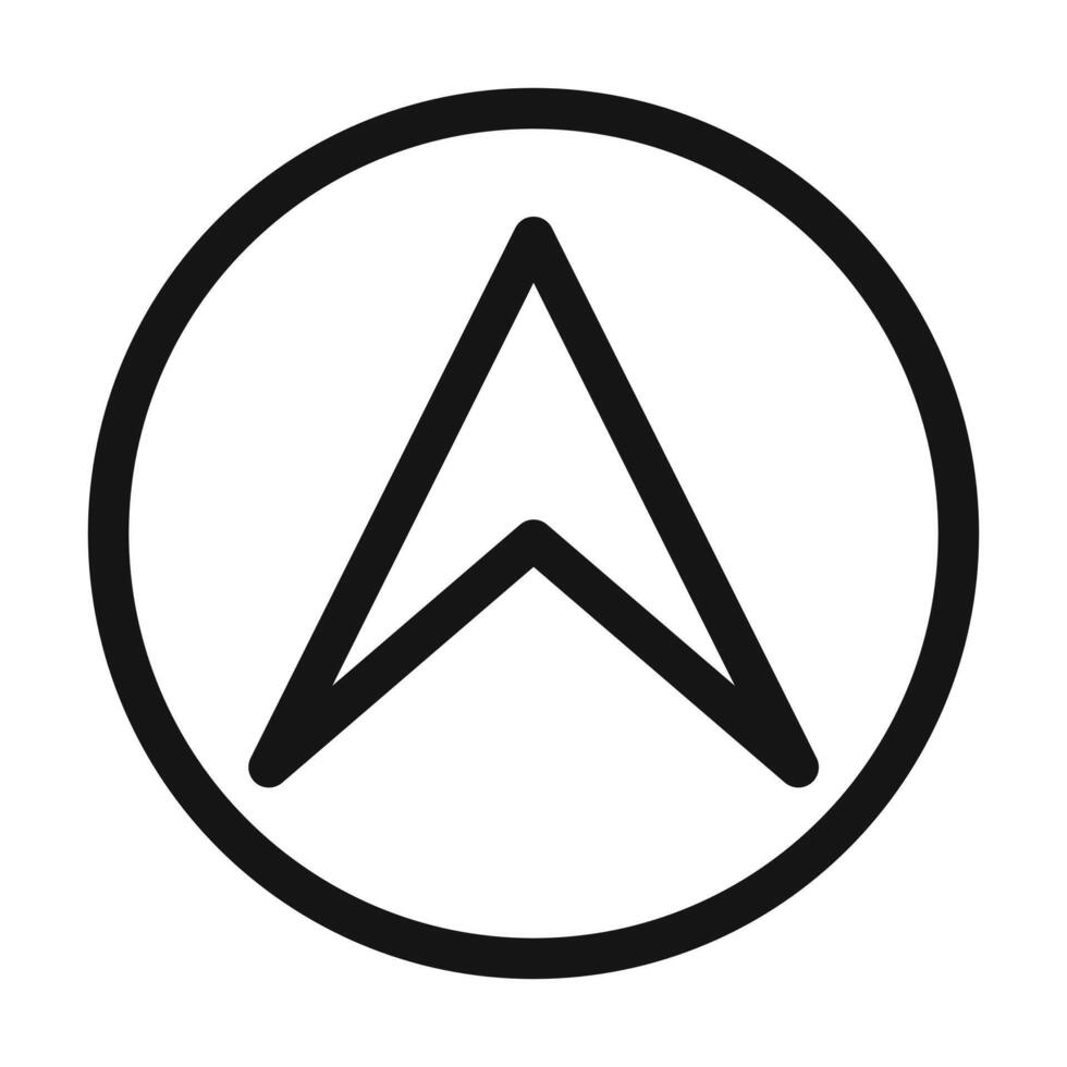 Navigator arrow Symbol mark in filled style vector