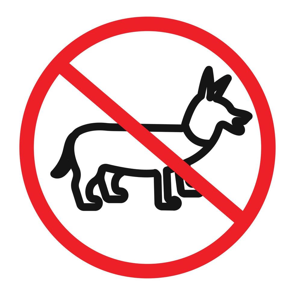 No dogs allowed Symbol mark in filled style vector