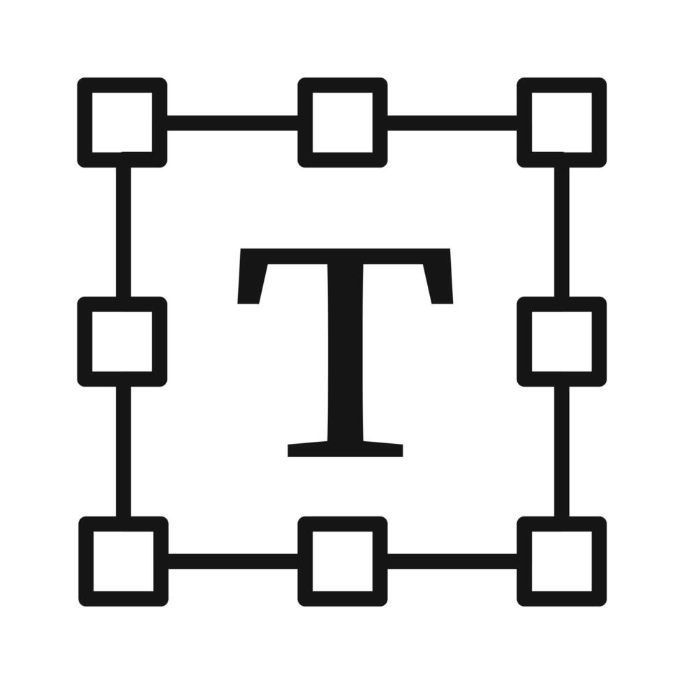 Text box Symbol mark in filled style vector
