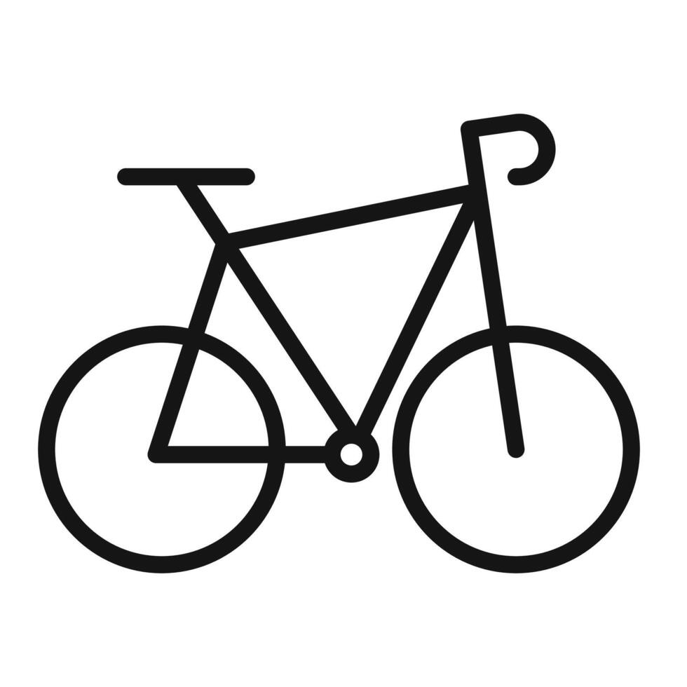 Road Bike Bicycle Symbol mark in filled style vector
