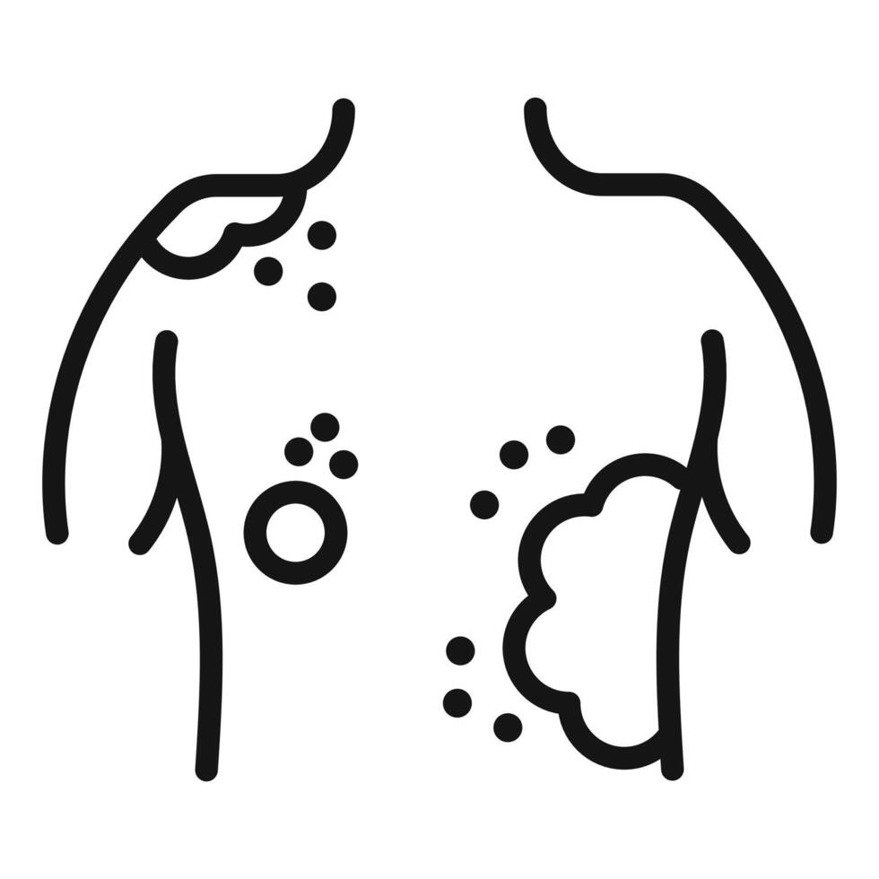 Skin cancer Symbol mark in filled style vector