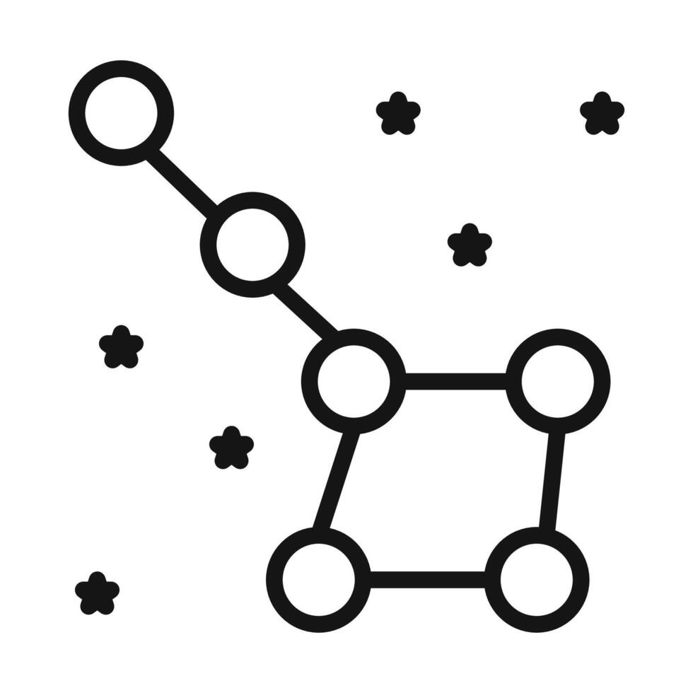 Ursa major Symbol mark in filled style vector