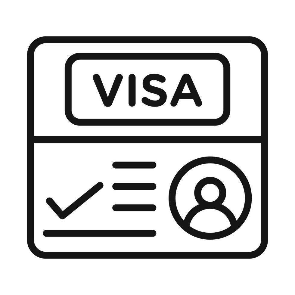 Start up visa Symbol mark in filled style vector