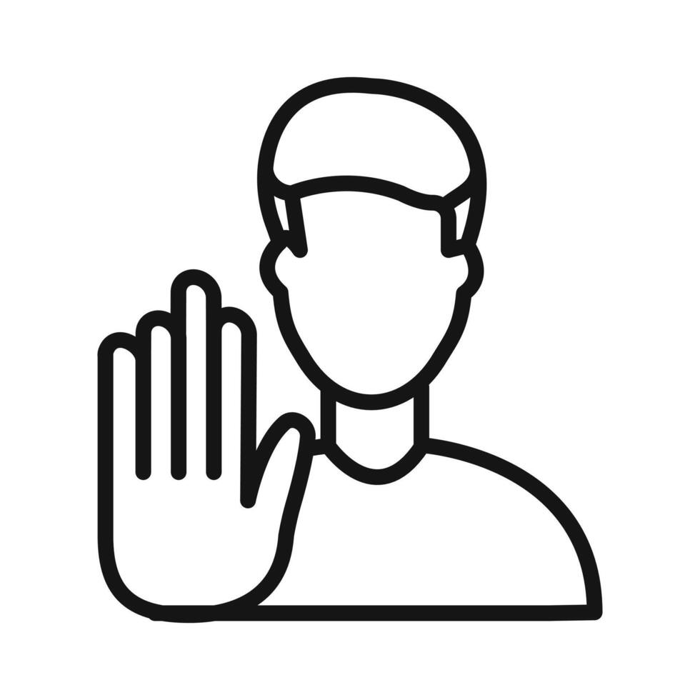 Rejection Symbol mark in filled style vector