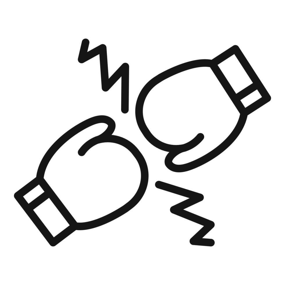 Rivalry Symbol mark in filled style vector