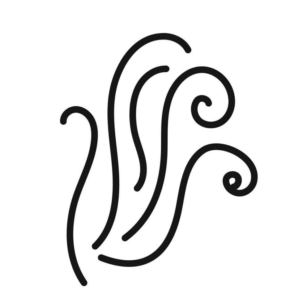 Wind whirl Symbol mark in filled style vector