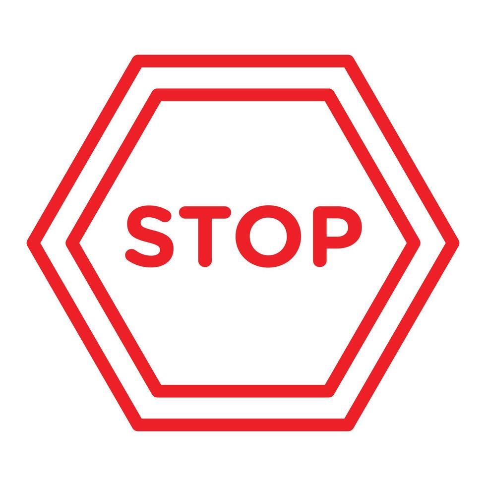 Stop Sign Symbol mark in filled style vector