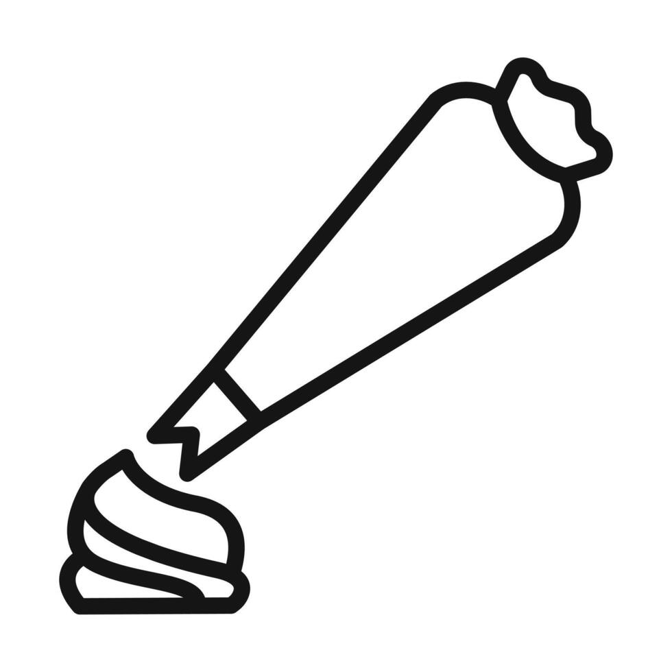 Pastry bag Symbol mark in filled style vector