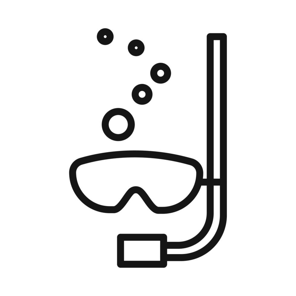 Snorkeling under water Symbol mark in filled style vector