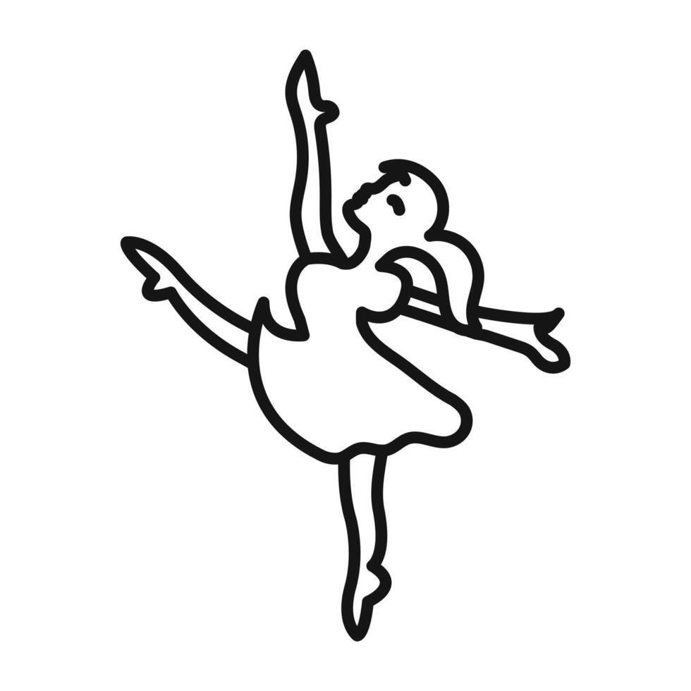 woman dancing Symbol mark in filled style vector
