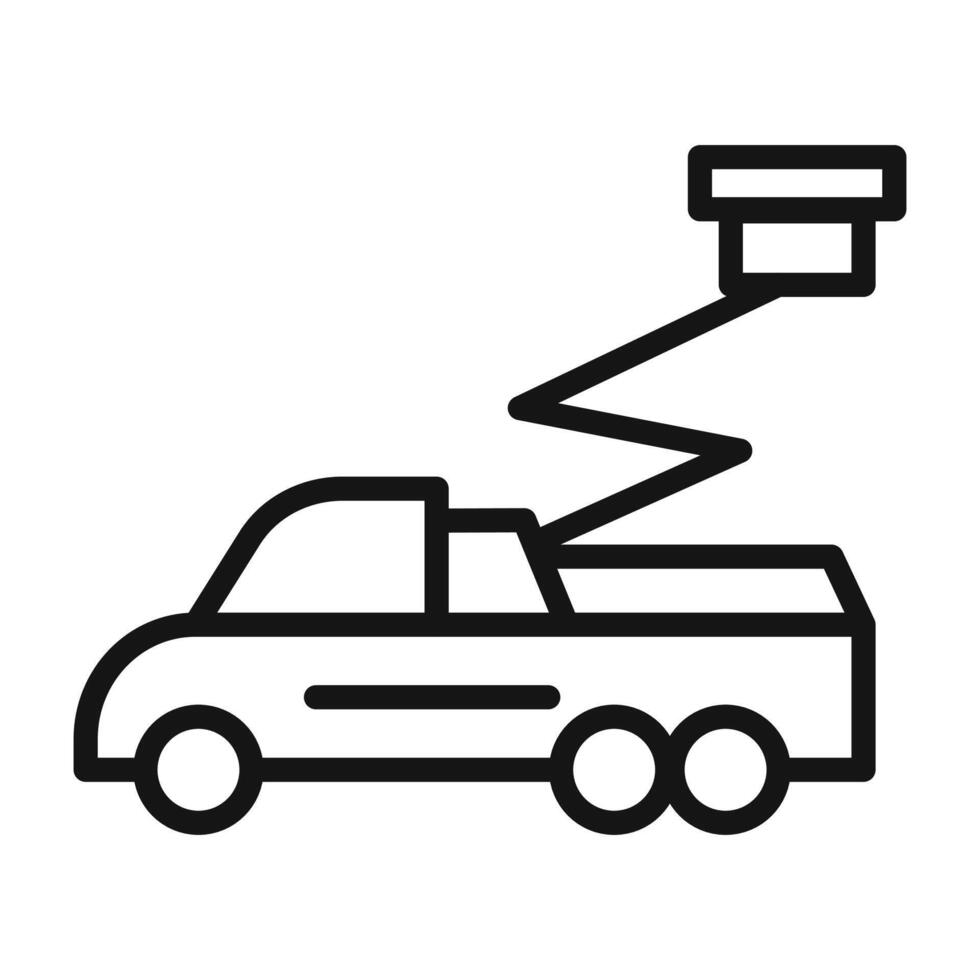 rescue truck basket Symbol mark in filled style vector