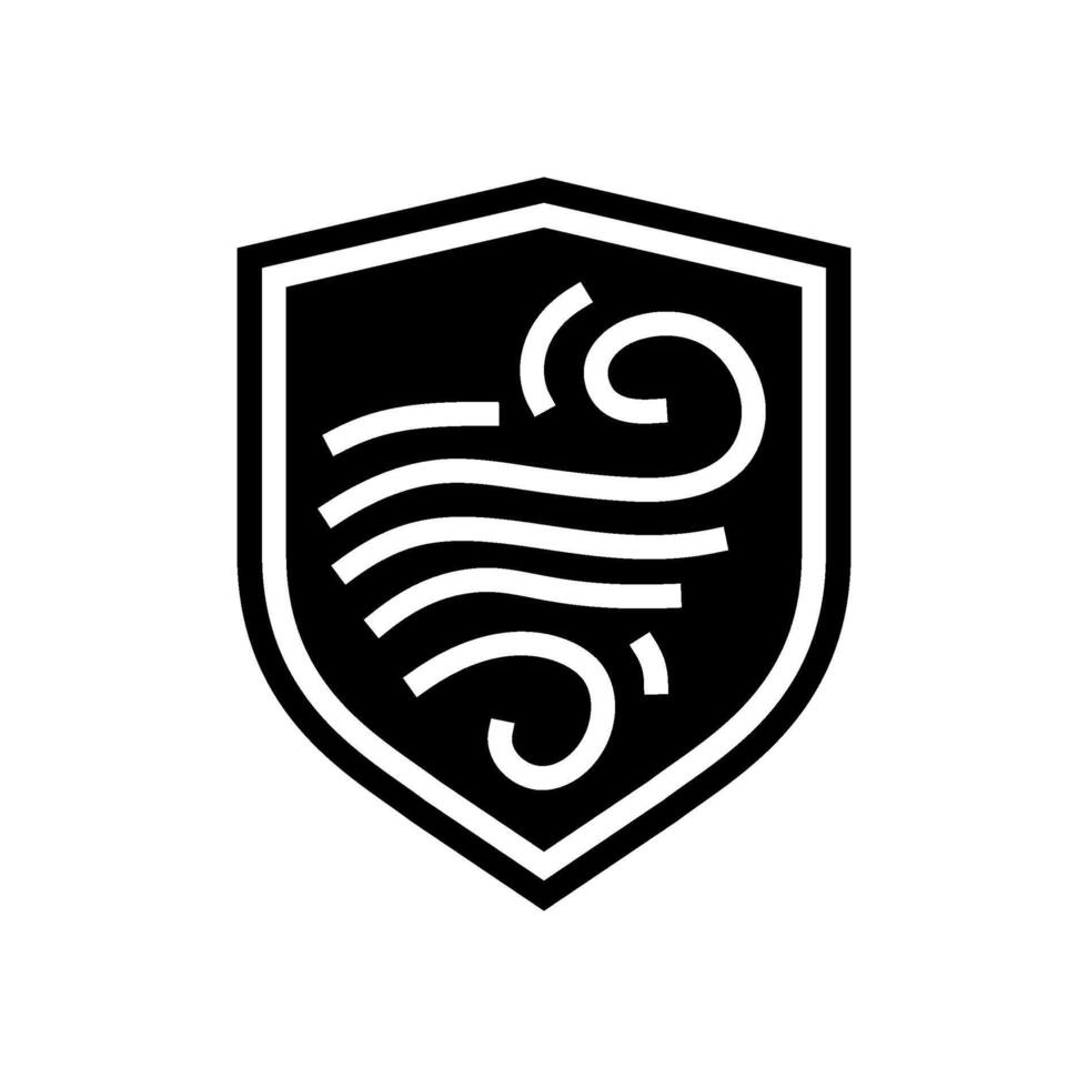 storm resistant label product caution glyph icon illustration vector