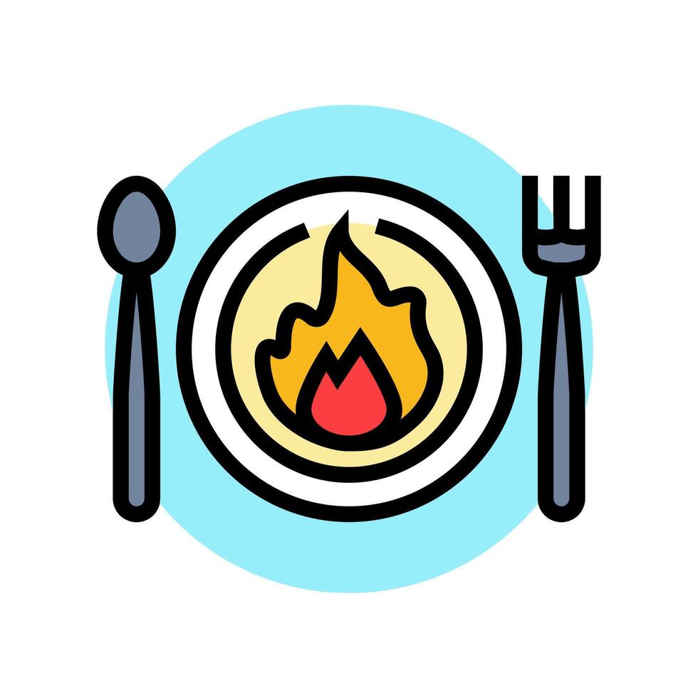 caloric deficit obesity overweight color icon illustration vector