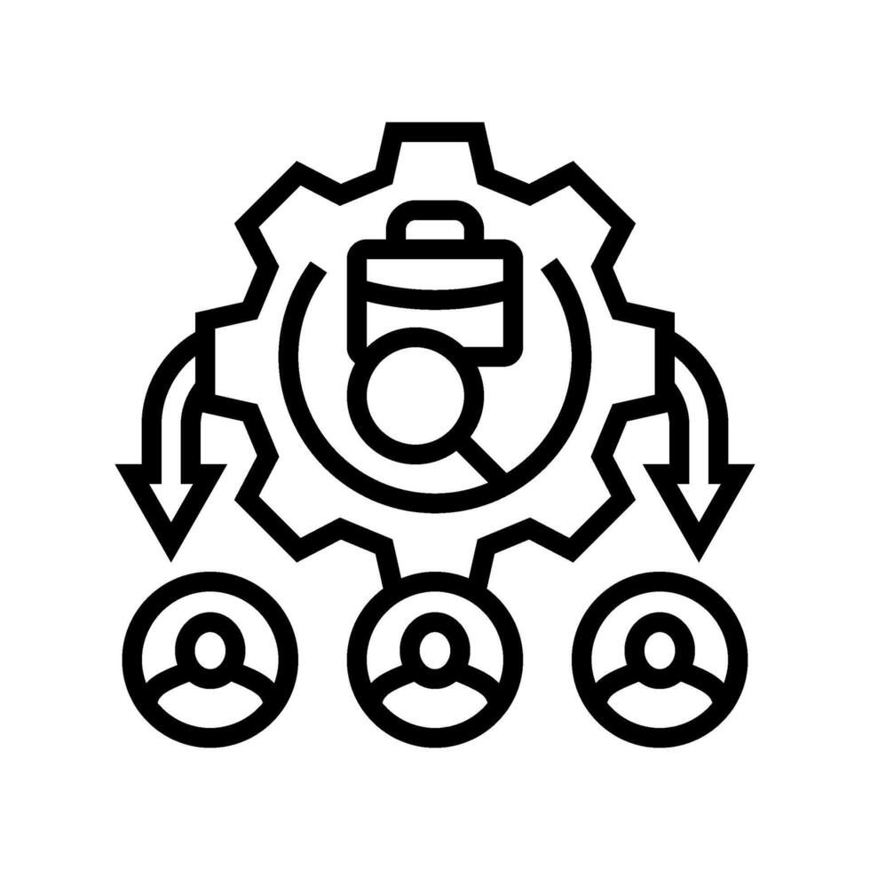 applicant tracking system ats line icon illustration vector