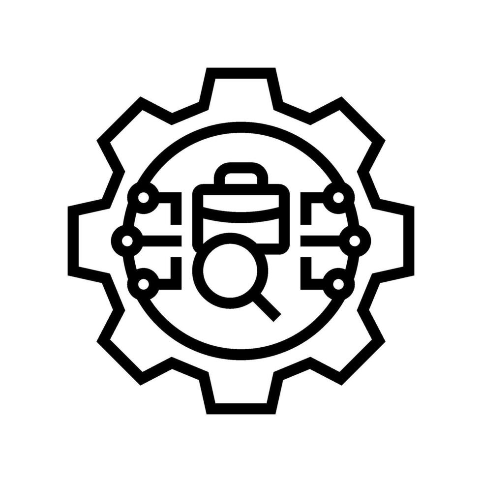 recruitment automation business work job line icon illustration vector