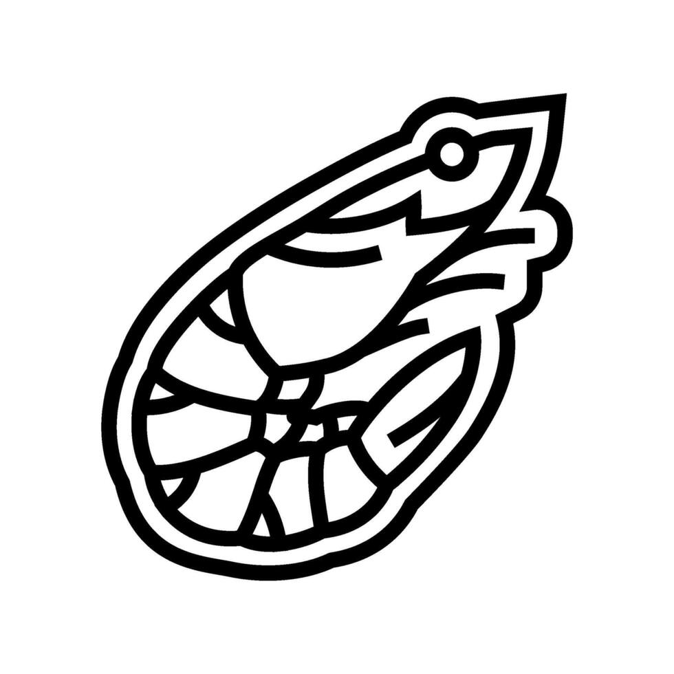 shellfish allergen free product food line icon illustration vector
