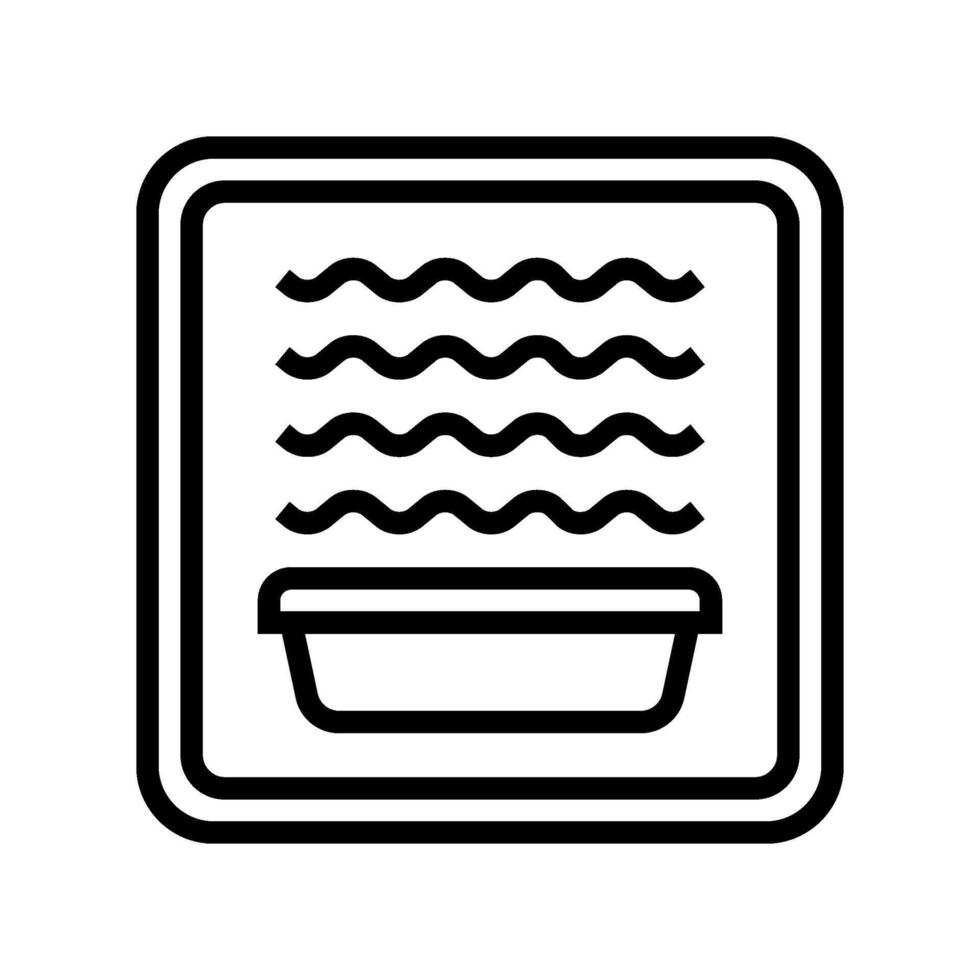 microwave safe label product caution line icon illustration vector