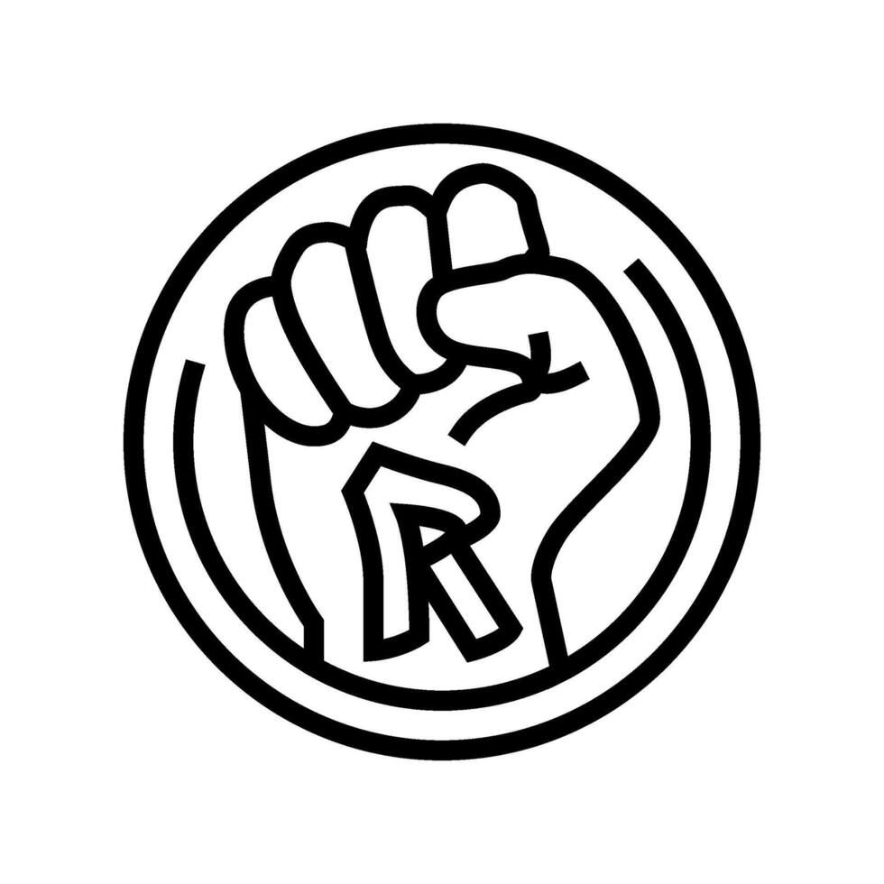 rebellion subculture style punk line icon illustration vector