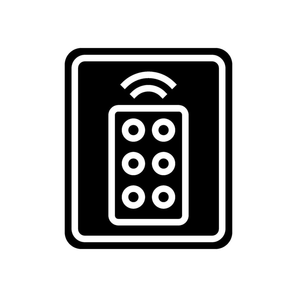 remote control label product caution glyph icon illustration vector