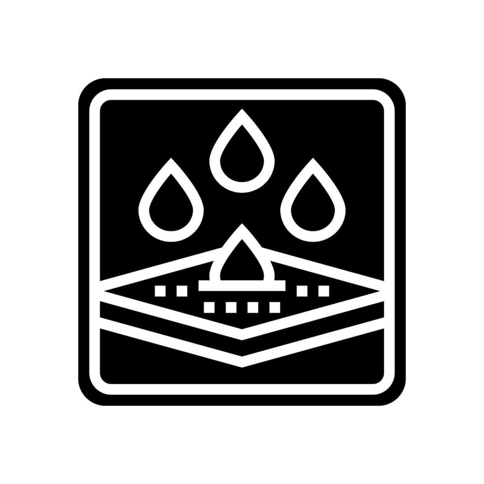 fast absorbing product label caution glyph icon illustration vector
