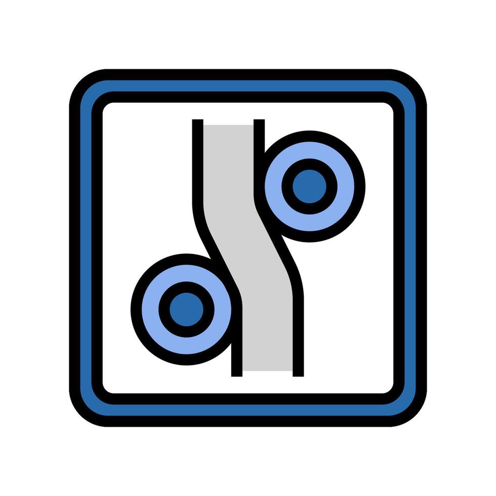 free bending label product caution color icon illustration vector