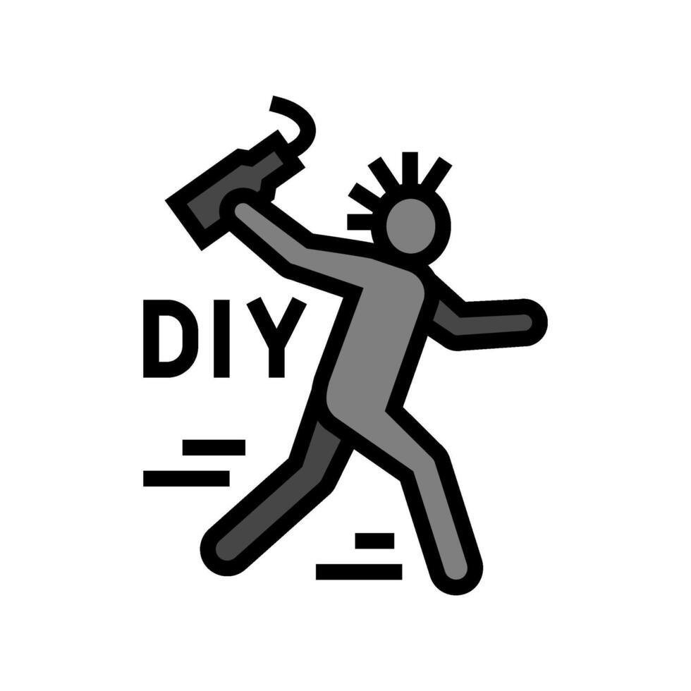 diy do it yourself subculture style color icon illustration vector