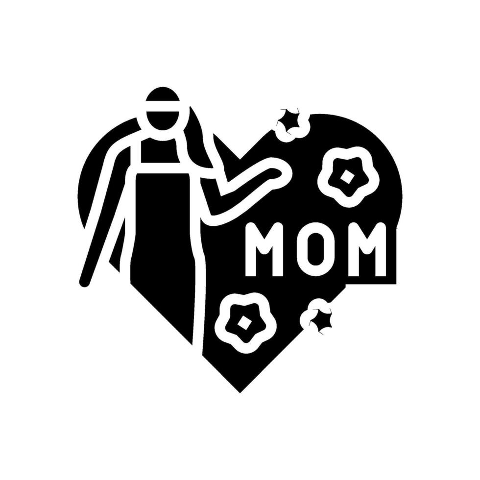 mothers day usa holiday glyph icon illustration vector
