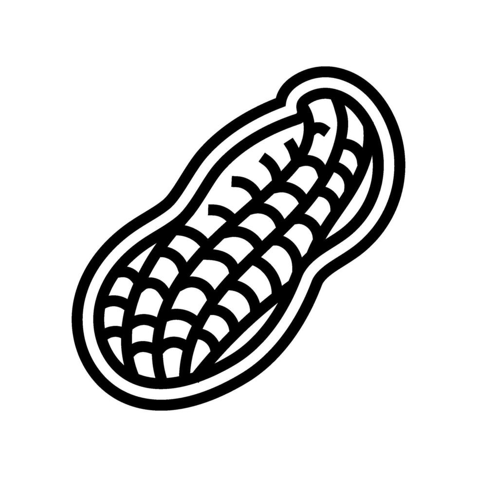 peanuts allergen free product food line icon illustration vector