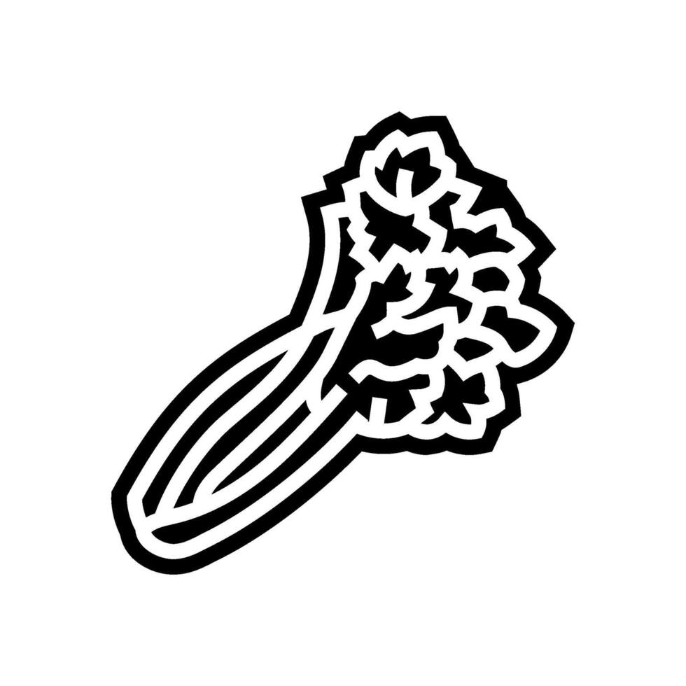 celery allergen free product food glyph icon illustration vector