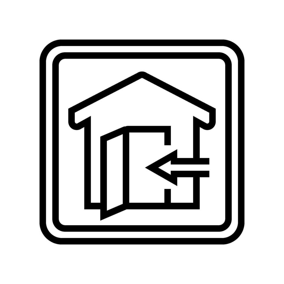 indoor use only product label caution line icon illustration vector