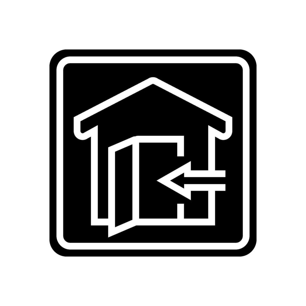 indoor use only product label caution glyph icon illustration vector