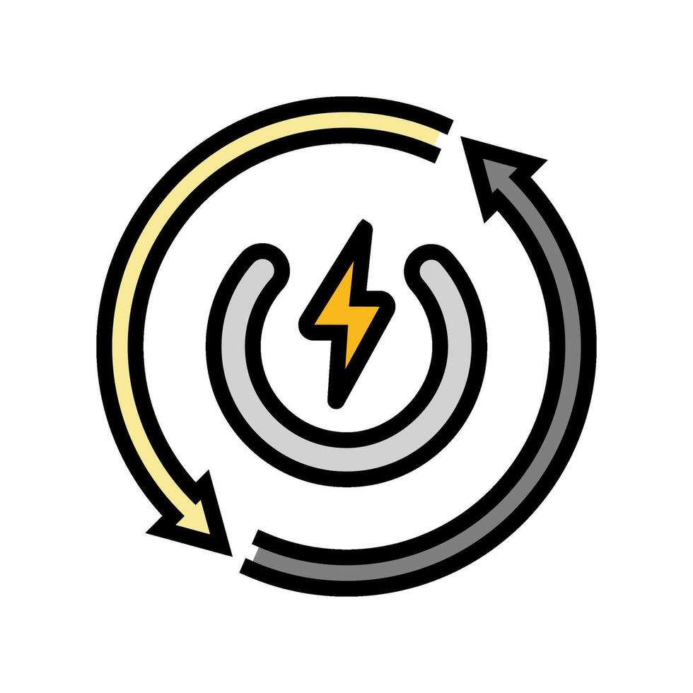 auto reset product label caution color icon illustration vector