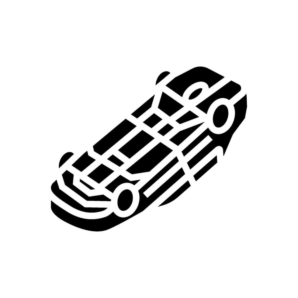 upside down car modern glyph icon illustration vector