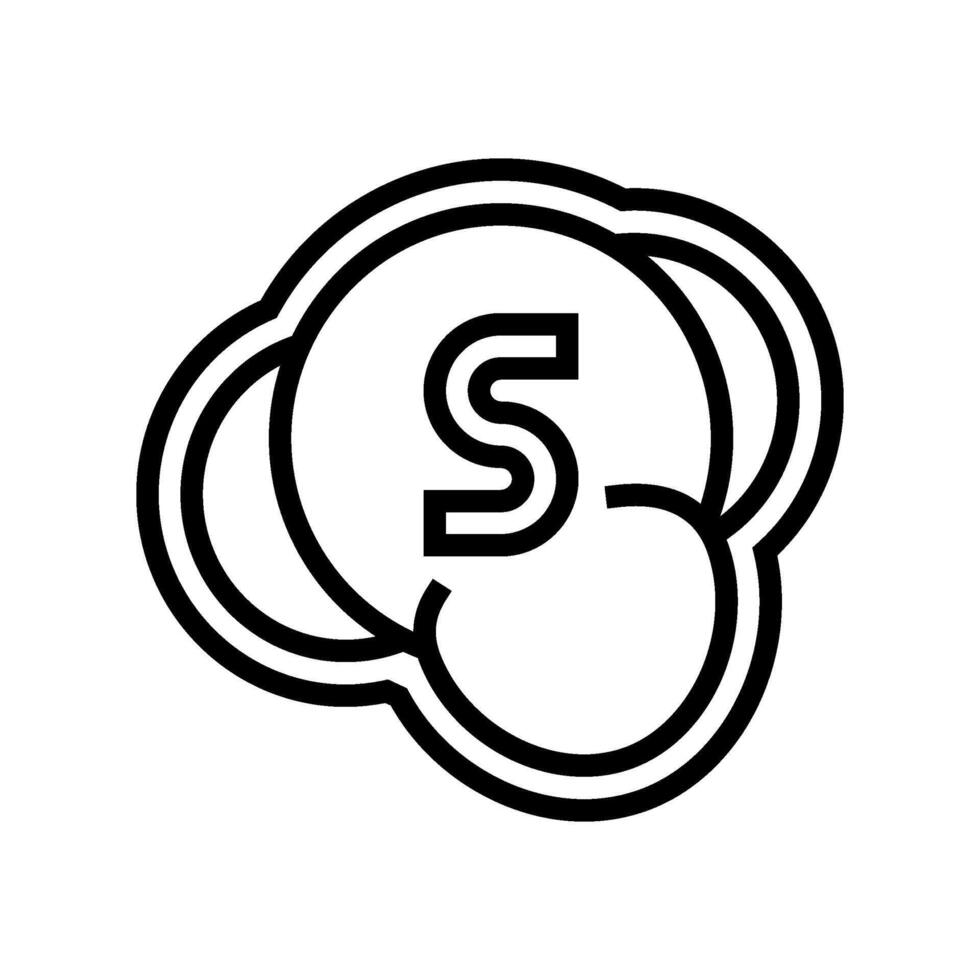 sulfites allergen free product food line icon illustration vector