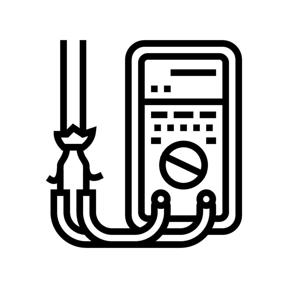 insulation check audit energy line icon illustration vector