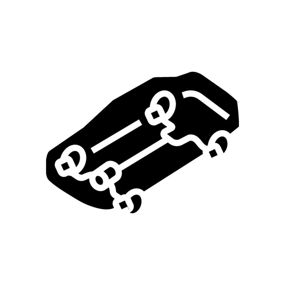 brakes car glyph icon illustration vector