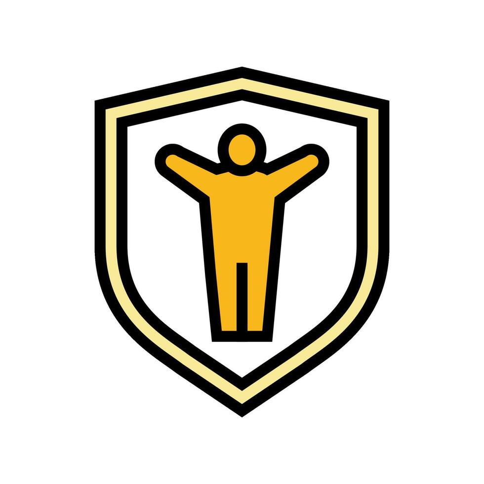 child proof product label caution color icon illustration vector