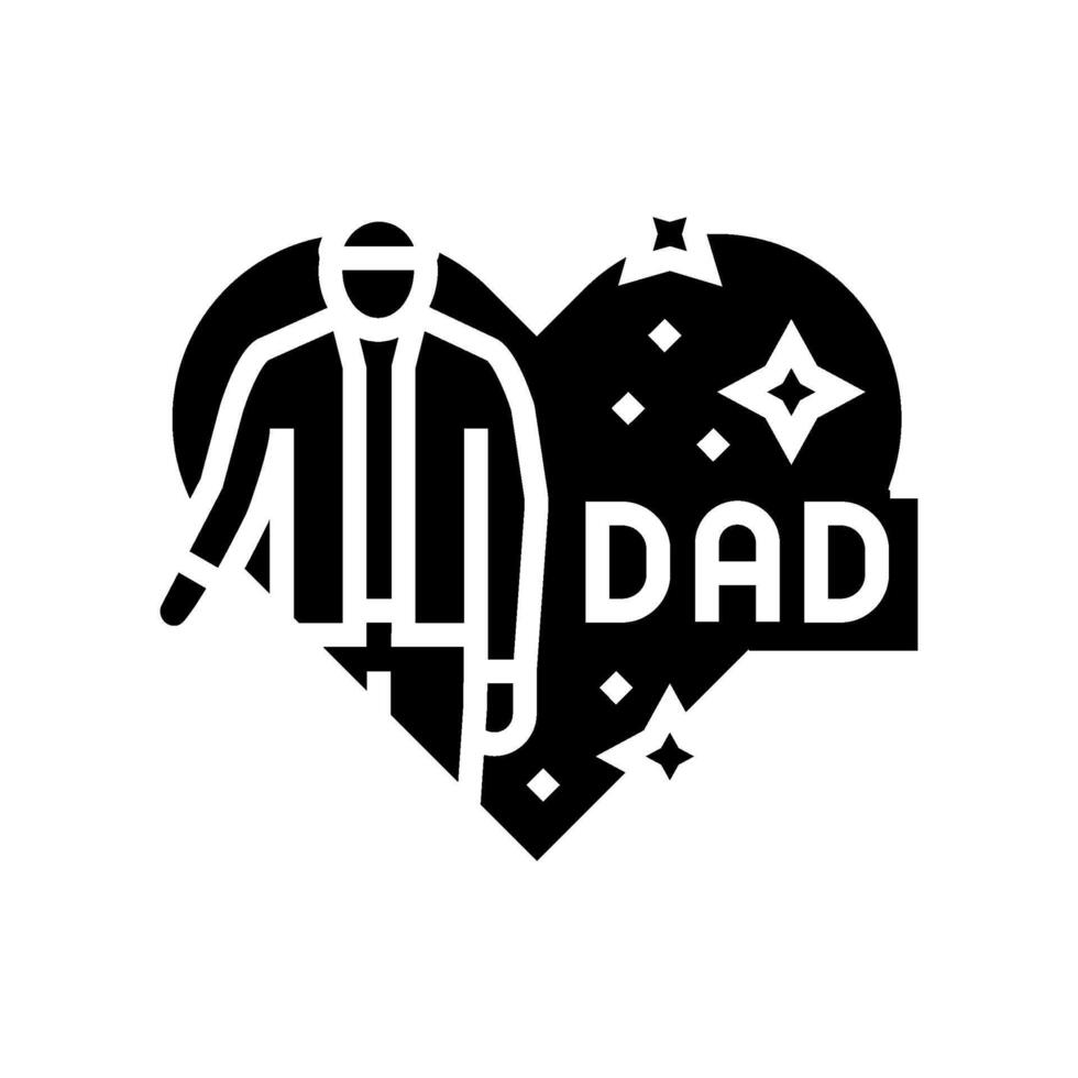fathers day usa holiday glyph icon illustration vector