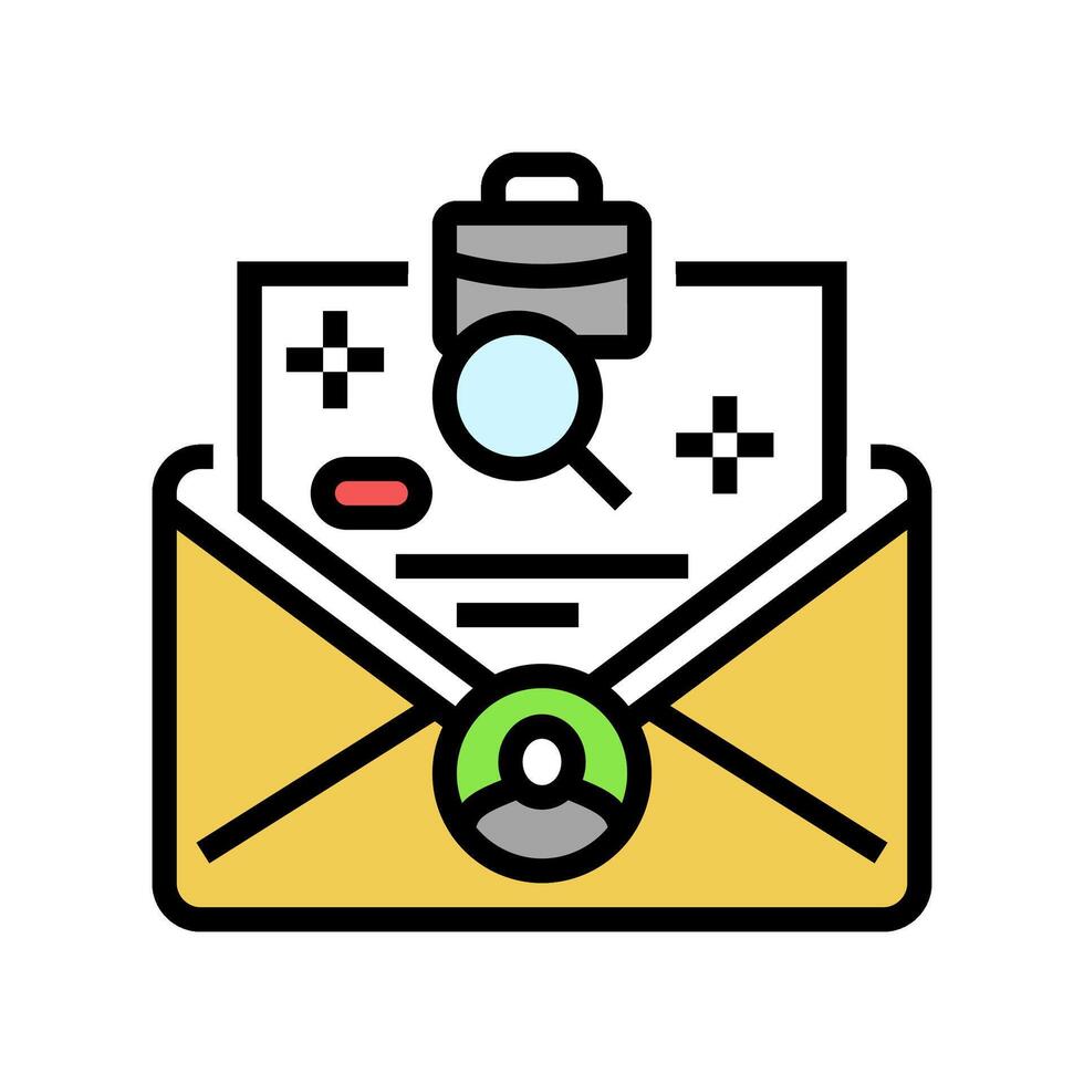 text recruiting recruitment business work job color icon illustration vector