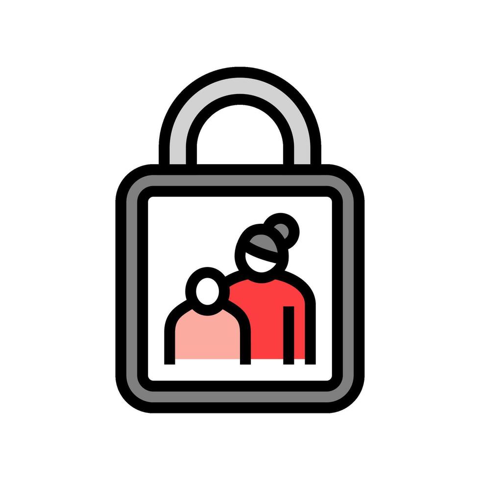 parental control product label caution color icon illustration vector