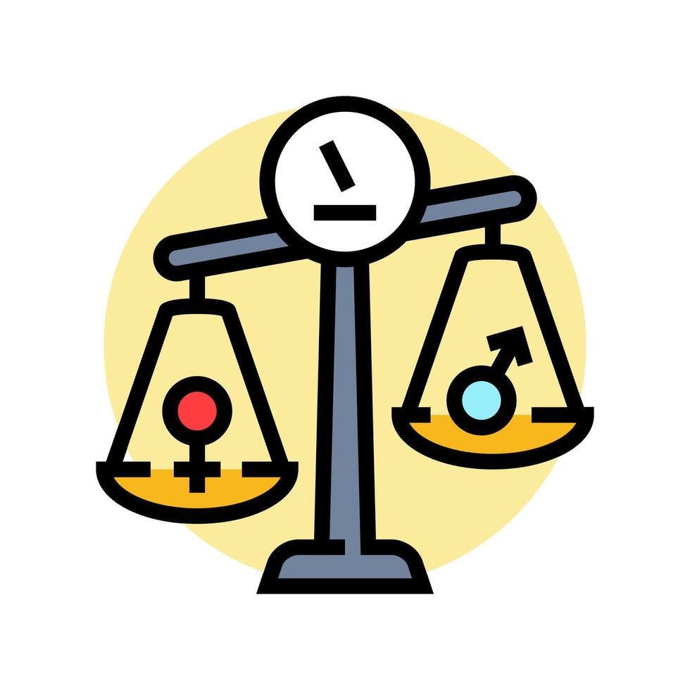 hormonal imbalance obesity overweight color icon illustration vector