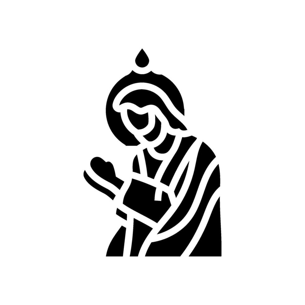 baptism of the lord feast catholic holiday glyph icon illustration vector