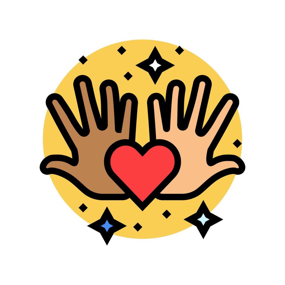 national friendship day usa holiday color icon illustration vector