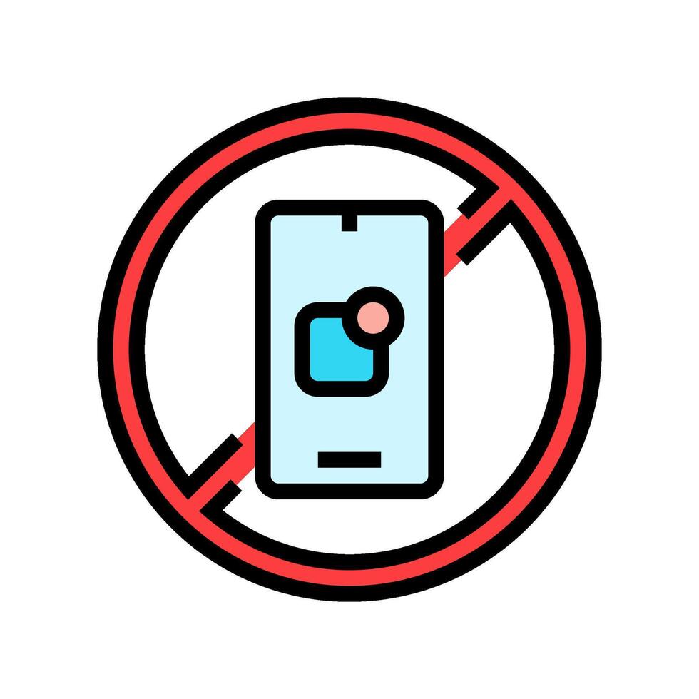 no app required label product caution color icon illustration vector